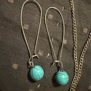 Elegant Turquoise Drop Earrings
